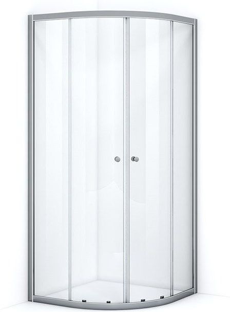 Ruby Allure Douchecabine | 80x80 cm Chroom Helder glas Schuifdeur Kwartrond