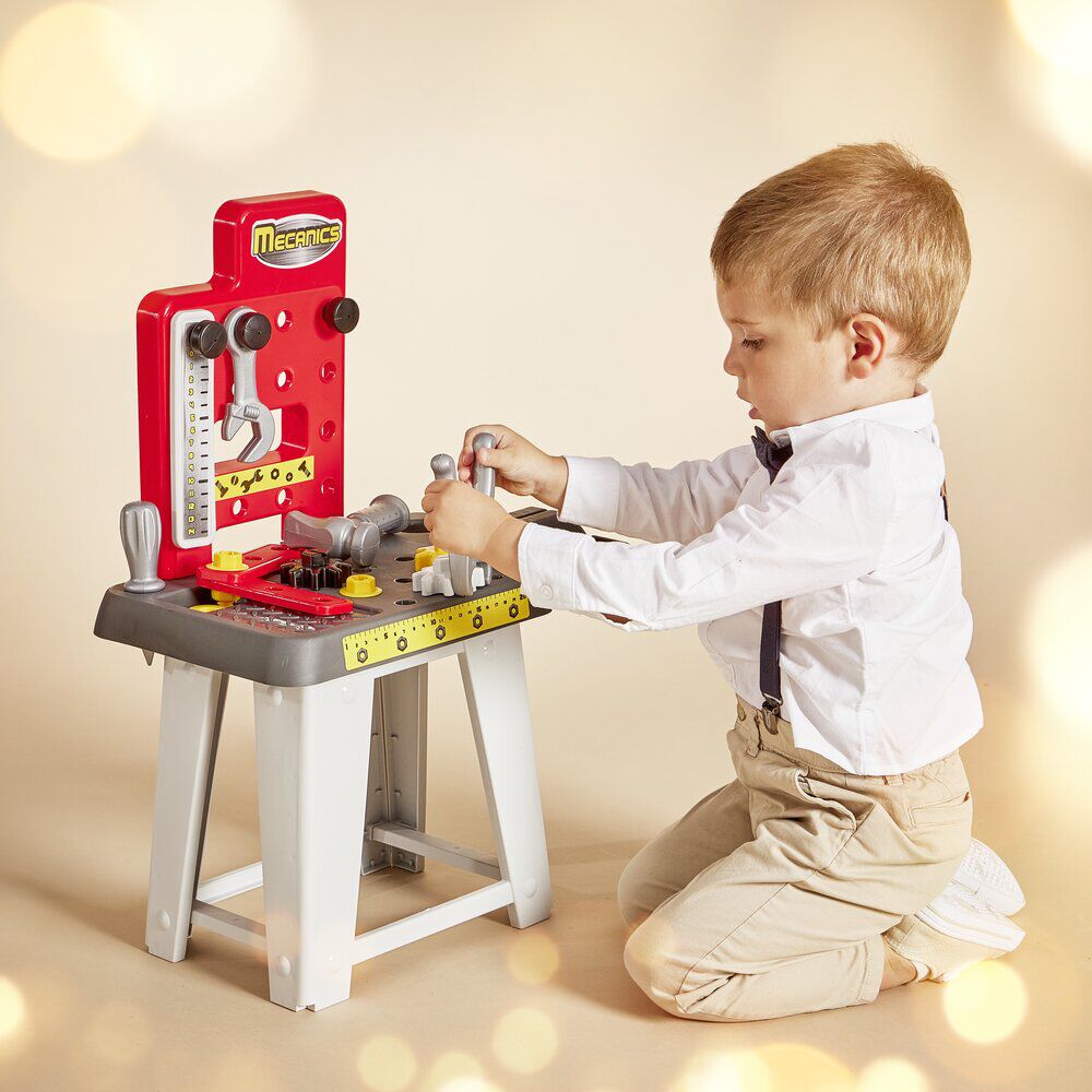 Etabli bricolage enfant avec 19 accessoires