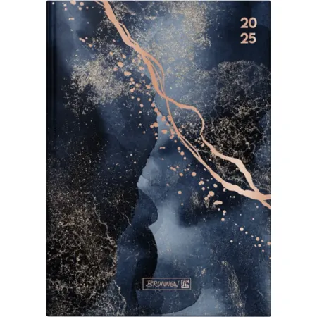 BRUNNEN Buchkalender Mod. 795 '25 „Blue Liquid“ | A5, Papier
