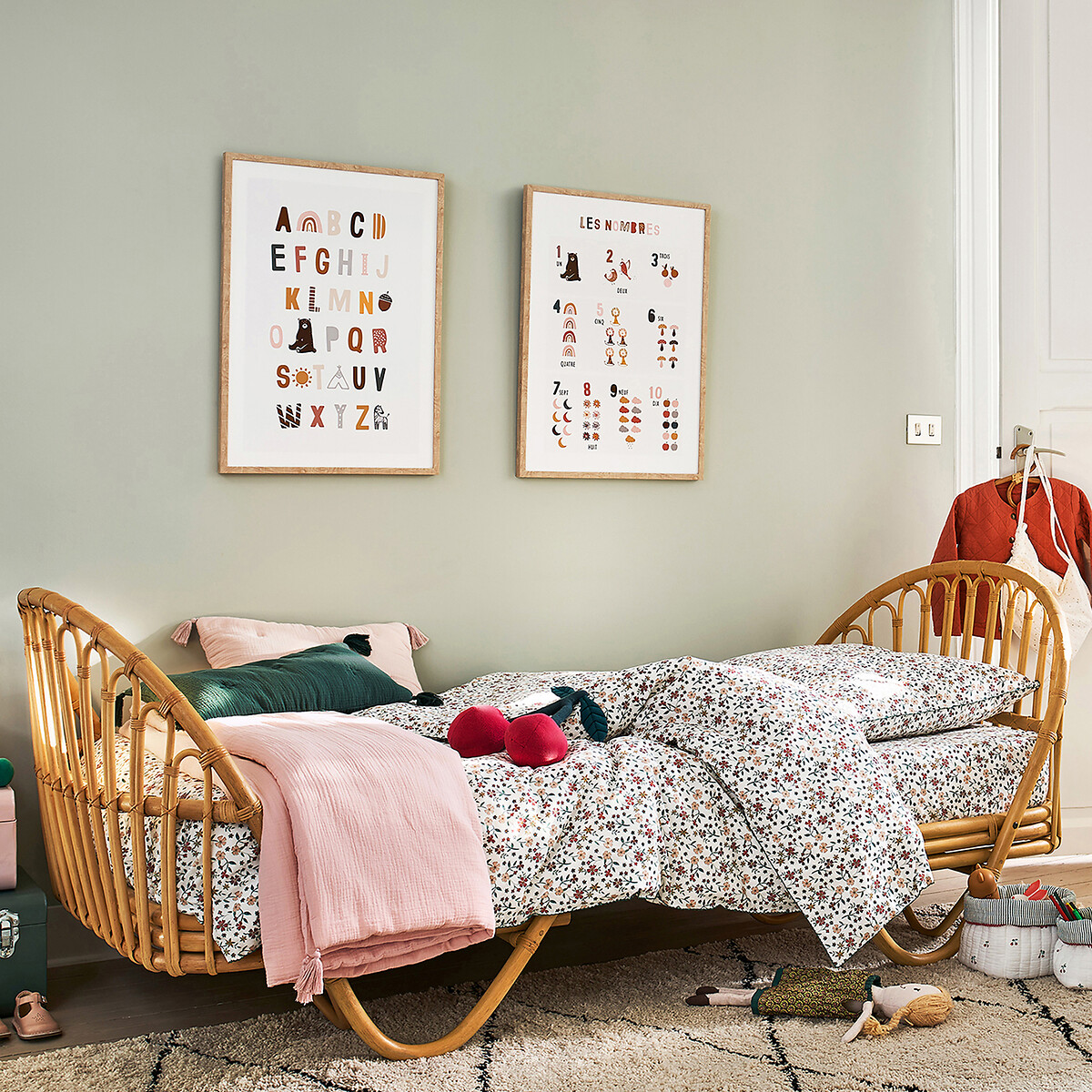 LA REDOUTE INTERIEURS<br>Cama infantil vintage de vime com base, Malu