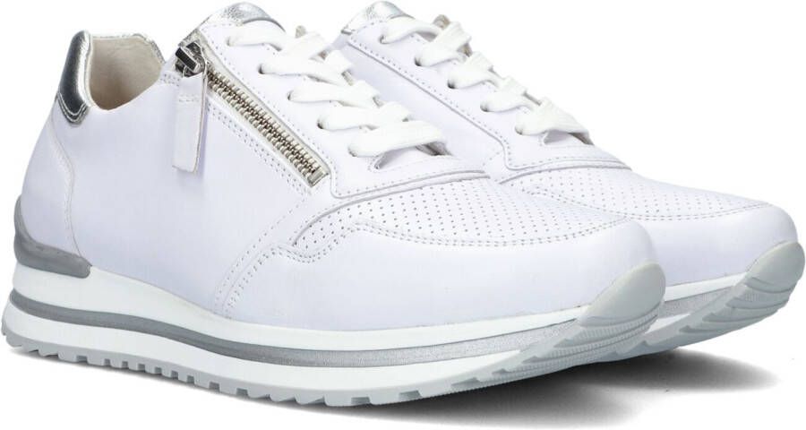 Gabor Witte Zilveren Leren Sport Basket Multicolor Dames