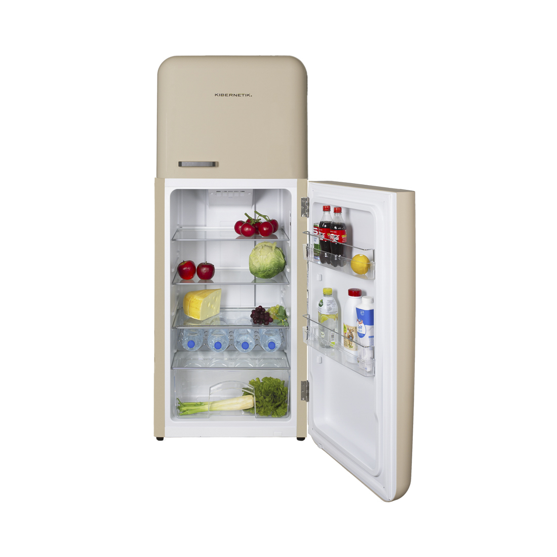Kibernetik KSTK253 Retro Kühl-Gefrierkombination 237 Liter, beige