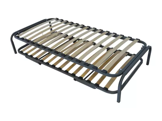 Lit gigogne 70x190 cm metal gris STRATA