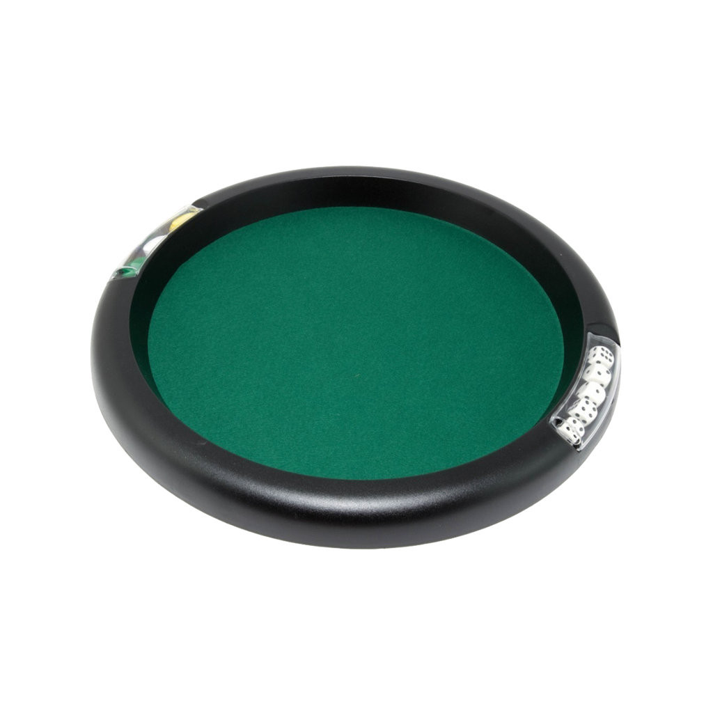 Piste de Dés Ronde 33 cm, 5 Dés de Yam's, 21 Jetons