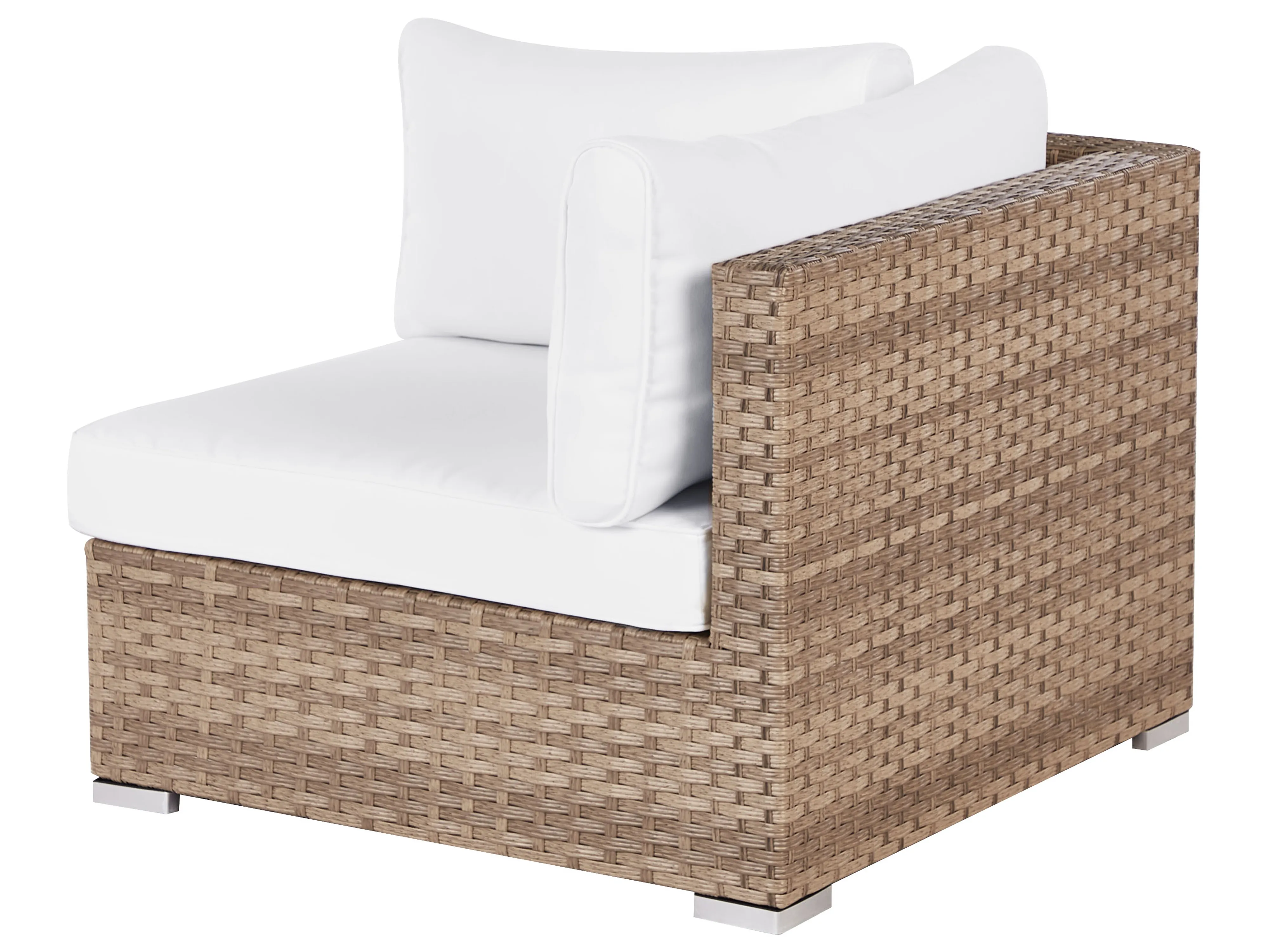 Tuin hoekloungeset met tafel 4-zits SANO linkszijdig modulair PE rotan Natuurlijk