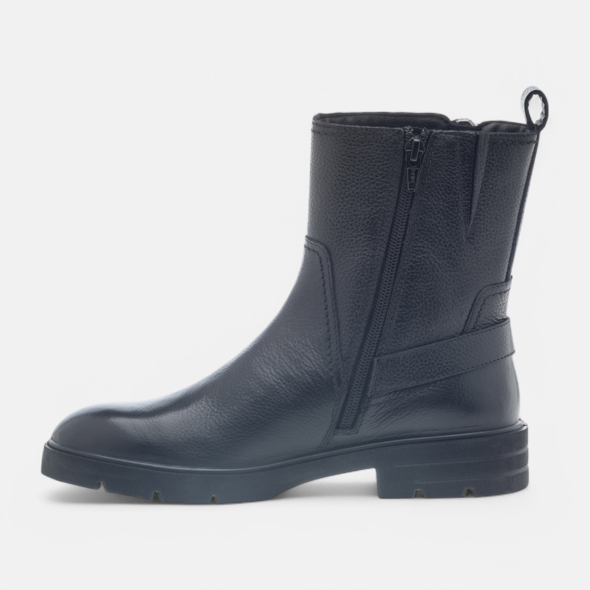Boots Femme en cuir noir