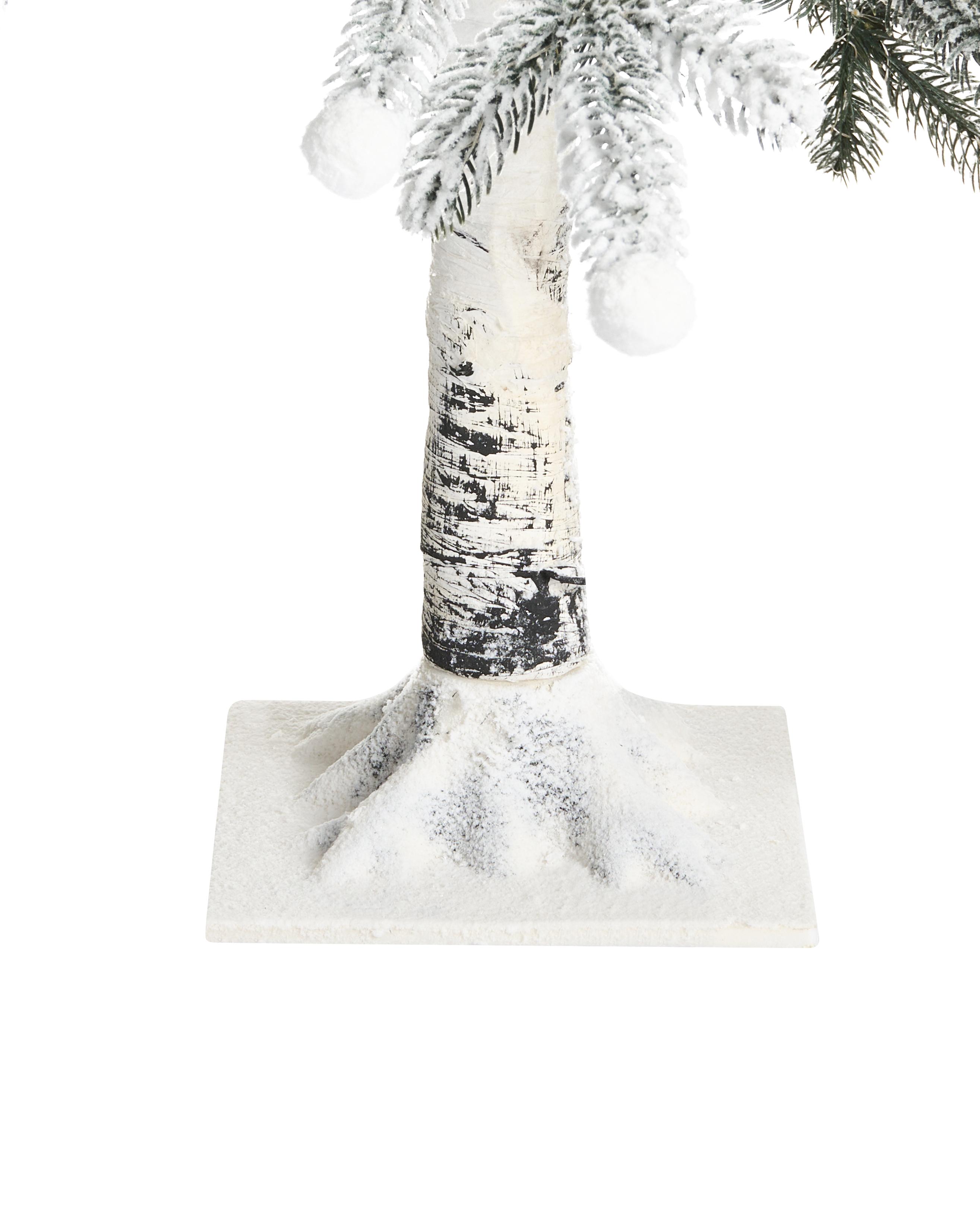 Buitendecoratie LED HASSLAN Kerstboom 125 cm Wit