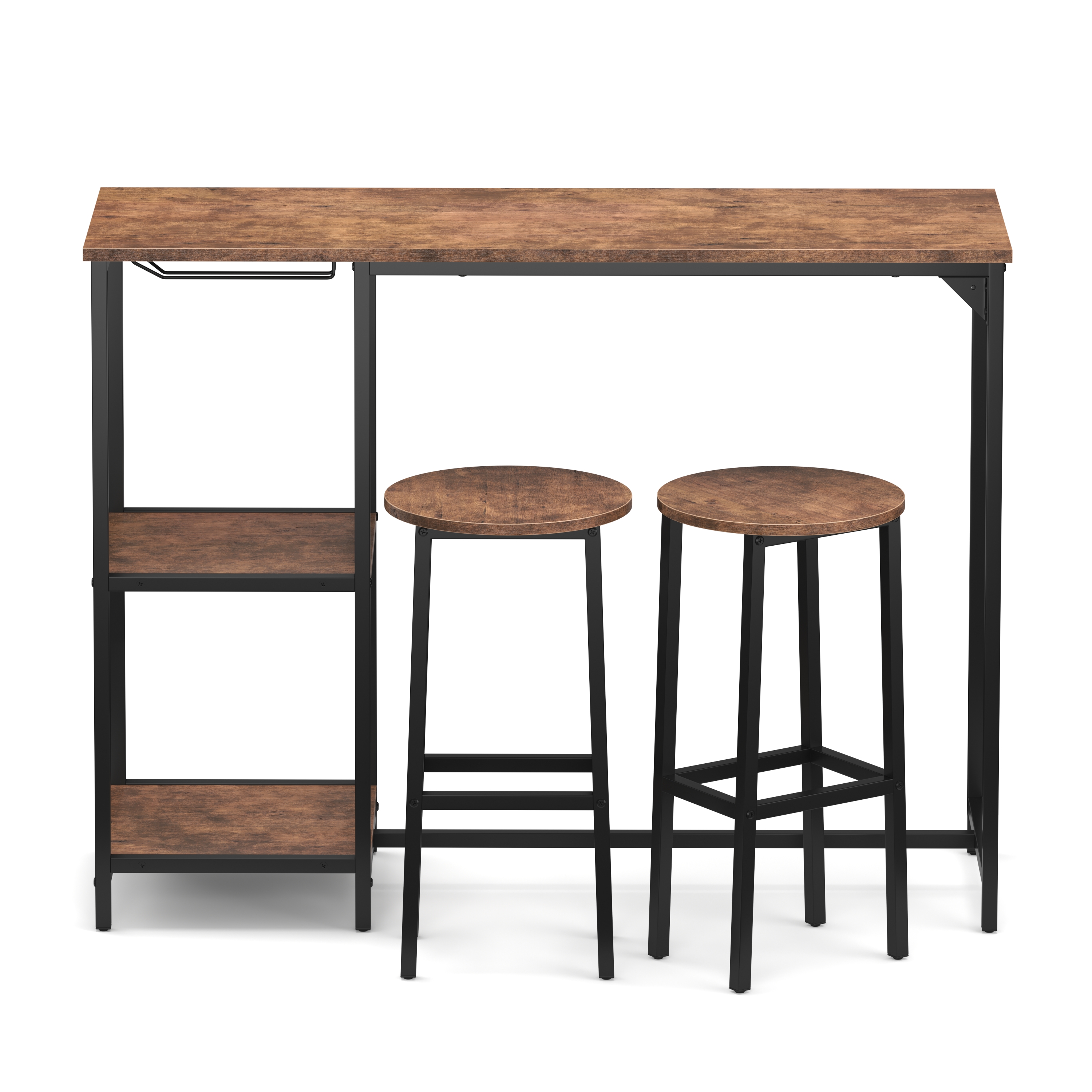 Bartisch mit Barhocker Set Vintage BONITA 120 x 40 x 91 cm