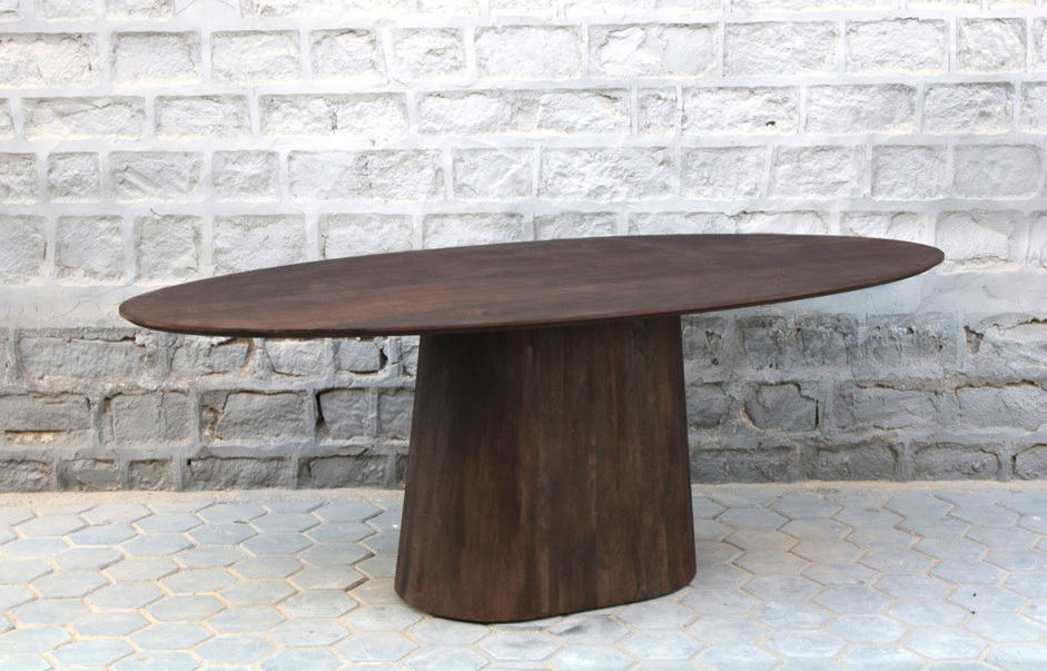 Eetkamertafel Oslo ovaal Bruin 200cm
