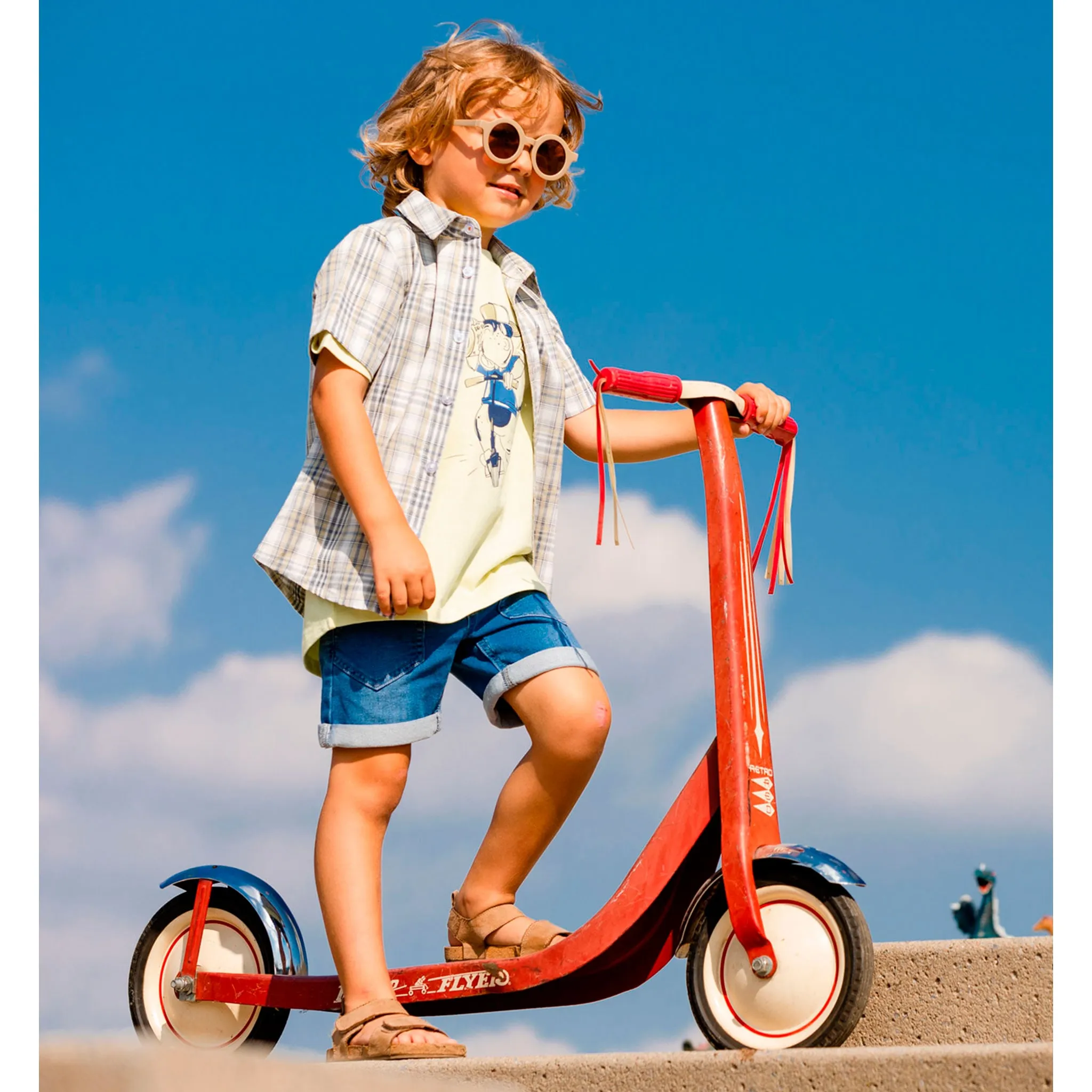 Deux par Deux Short Denim Basique 3-6ans