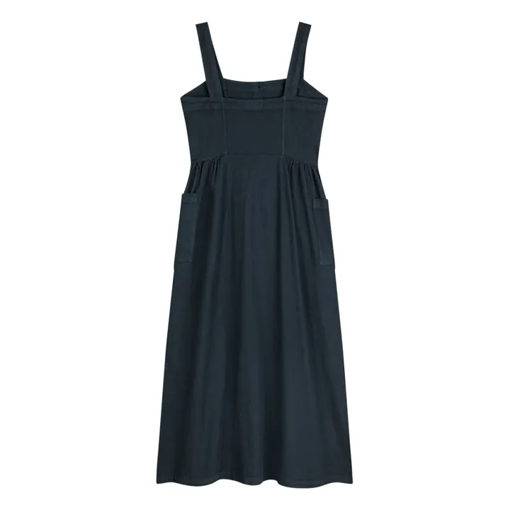 Bobo Choses Robe Boutonnée Coton et Lin - Collection Femme  | Bleu nuit