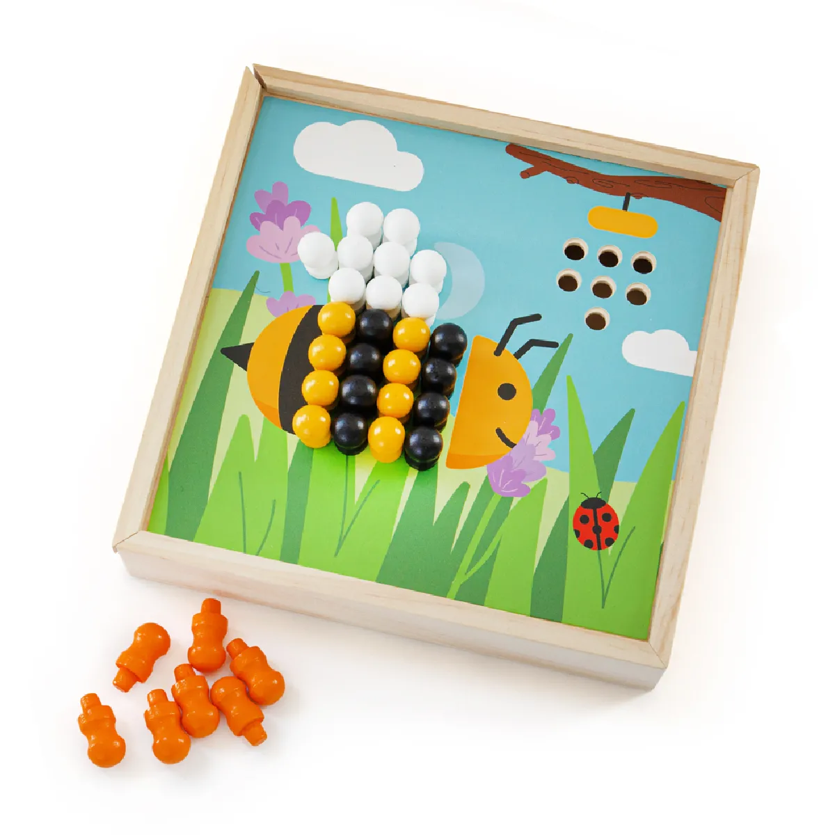 Bigjigs Toys Bigjigs Tableau perforé art jardin