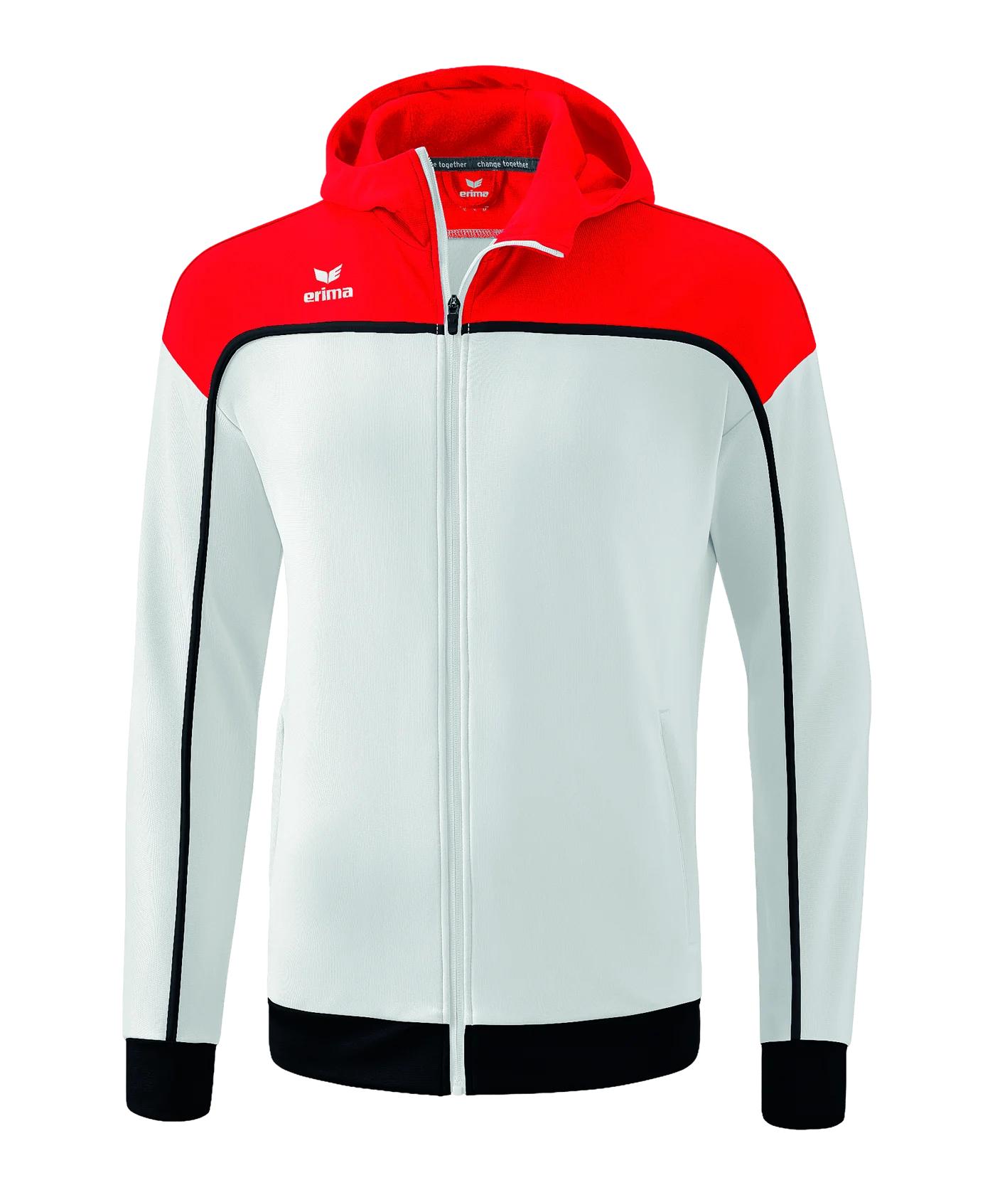 Erima Change by Kapuzenjacke Weiss Rot