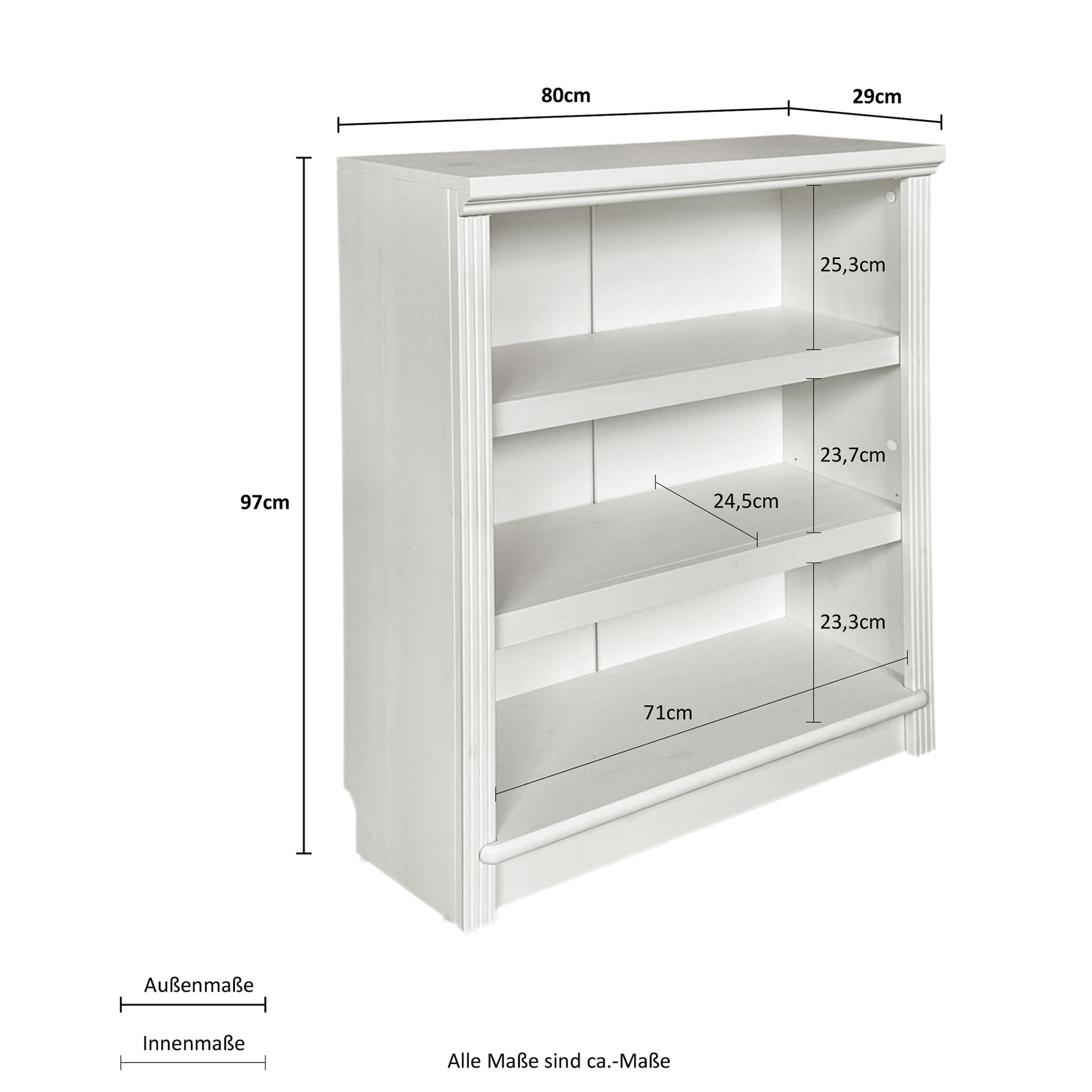 Home affaire Standregal »Soeren« aus massiver Kiefer, in 2 Breiten, Tiefe 29 cm, FSC®-zertifiziert