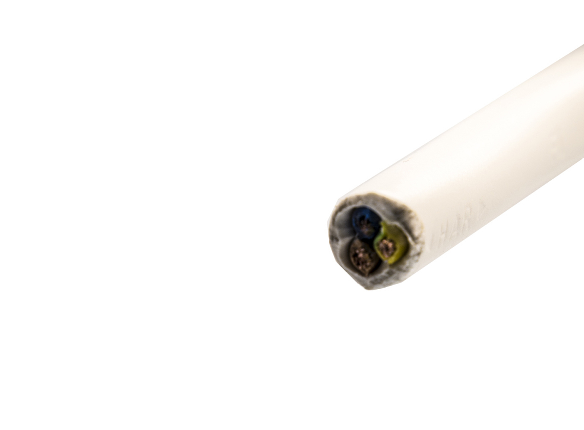 BBA kabel 3-aderig 3 x 0,75 mm² VMVL - white