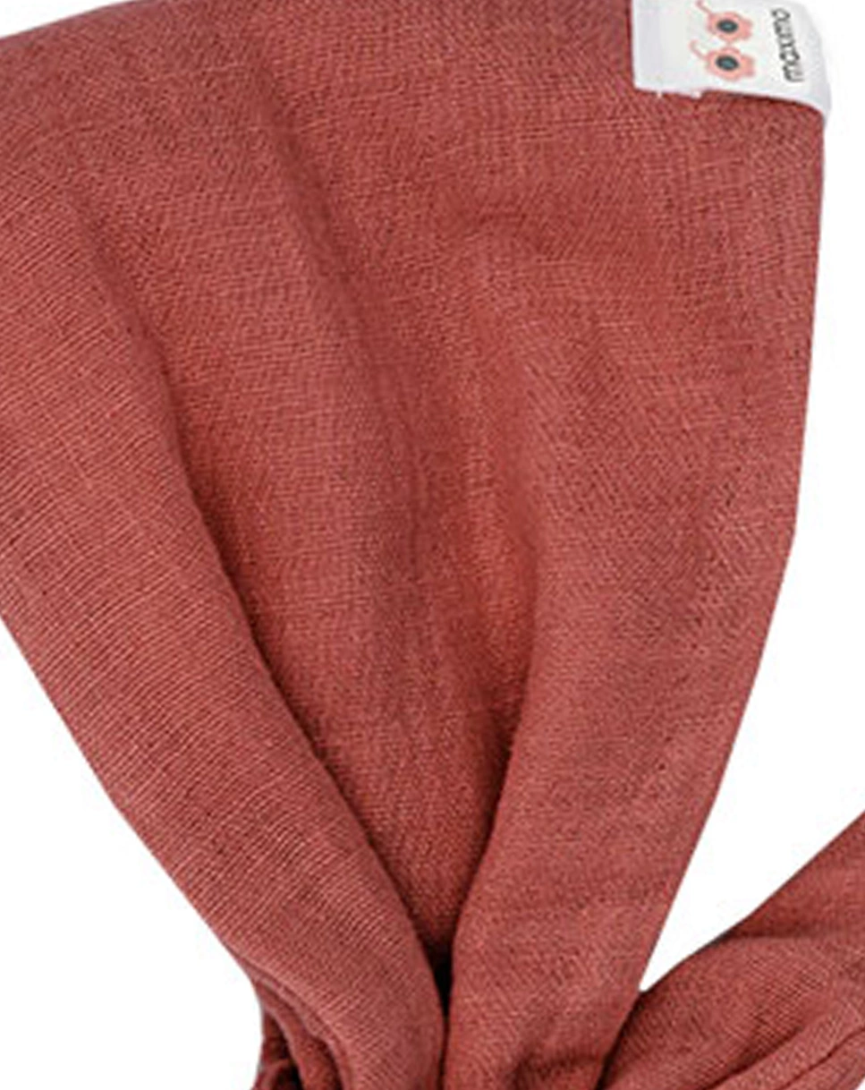 Musselin-Haarband MINI GIRL mit Haargummi in rust