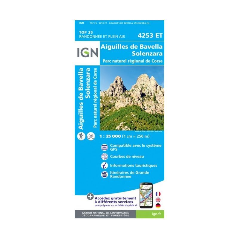 Aiguilles de Bavella - Carte topographique