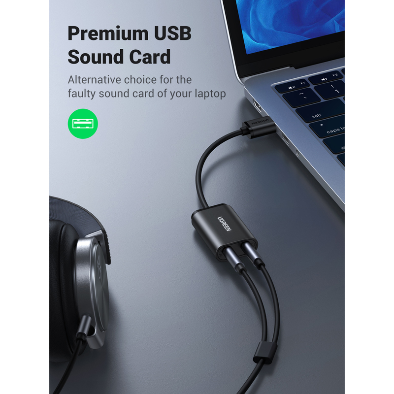 UGREEN Externe USB Sound Adapter, 0.2 m