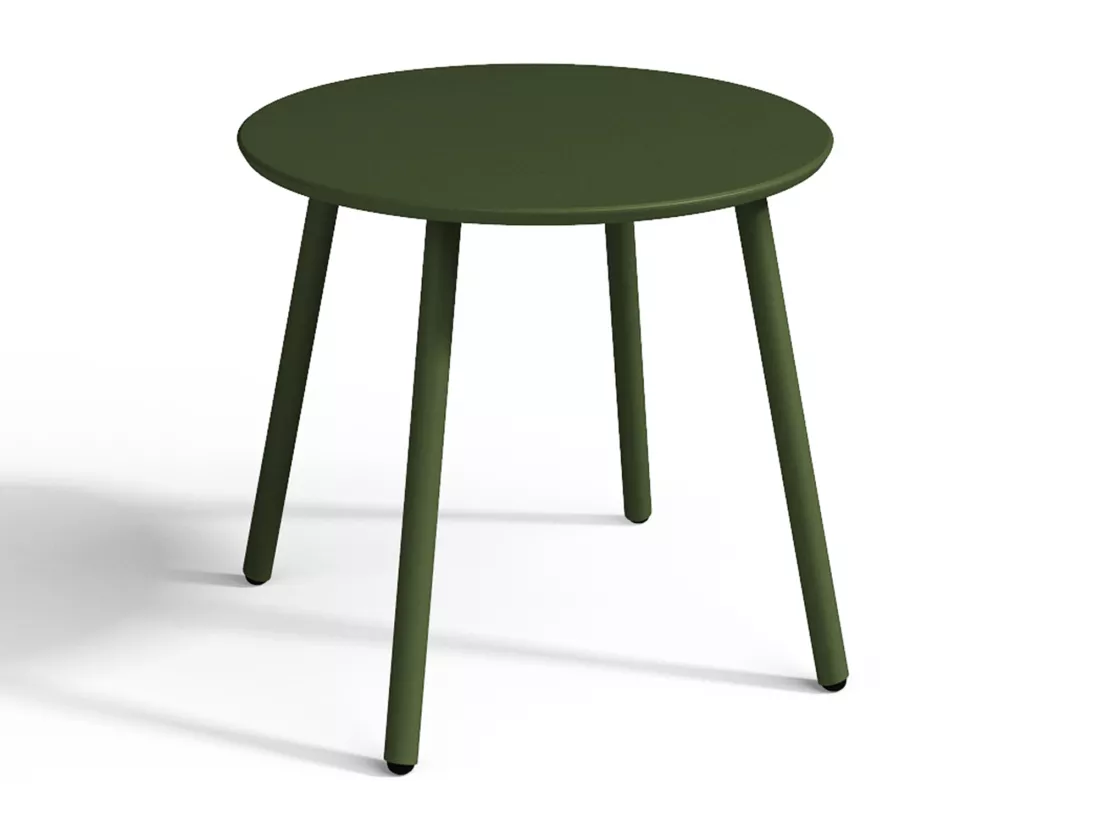 Table d'appoint de jardin en métal ronde - Kaki - MIRMANDE de MYLIA