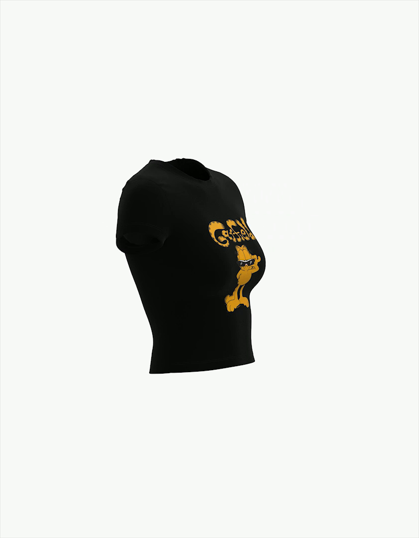 Camiseta de manga curta com estampa do Garfield