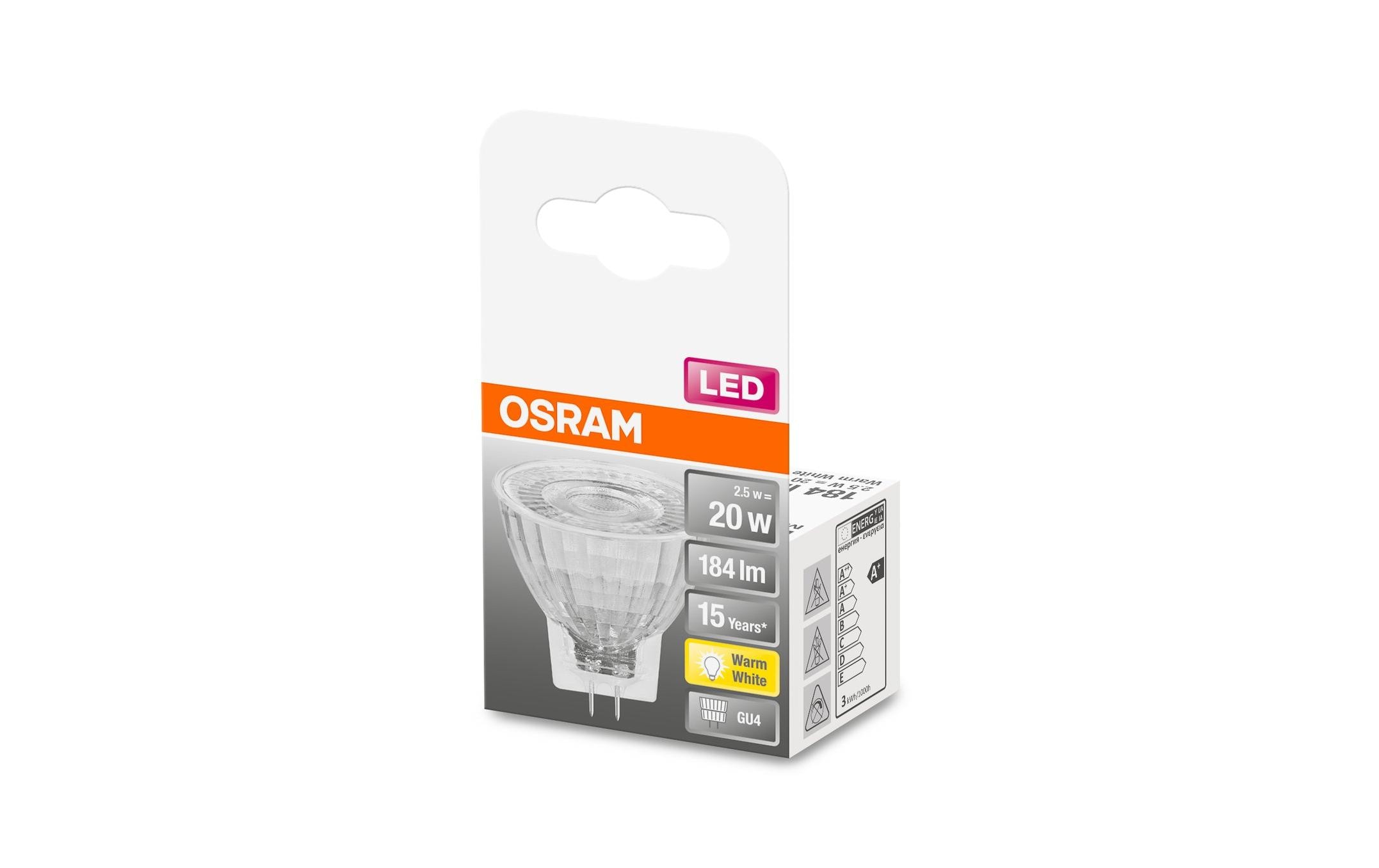Lampe Star MR11, 2.5W, GU4 WarmweissLED-Reflektorlampe