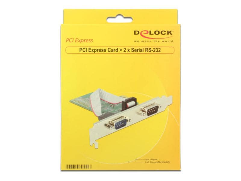 Delock PCI-Express-Karte 89555 2x Seriell / RS232 PCIe-Schnittstellenerweiterungskarte: 2x RS-232