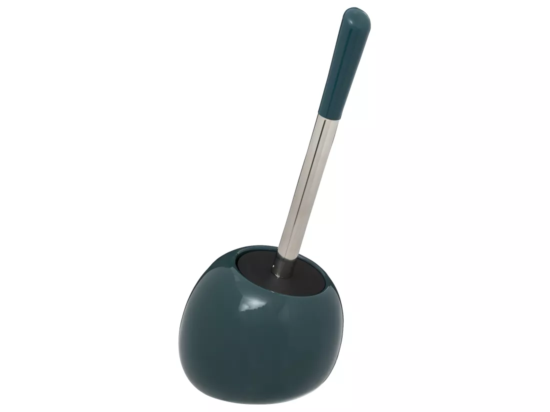 Brosse WC avec support en céramique Bleu pétrole