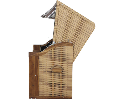 deVries Trend 10+ strandstoel, stof 741, hout, 120 x 80 x 160 cm, bruin