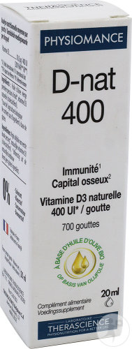Physiomance D-Nat 400UI Flacon Compte-Goutte 20ml (PHY268)
