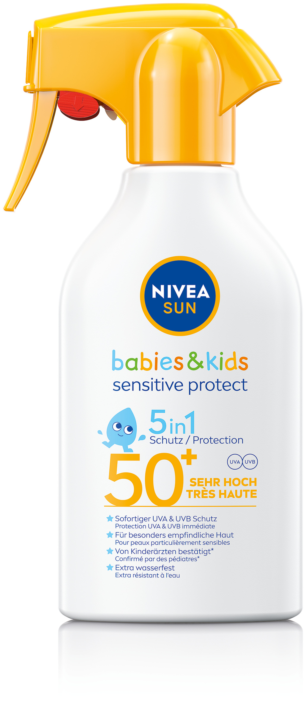 Nivea SUN Babies & Kids Trigger<br>270 ml, Flasche, Protect Sensitive LSF50+