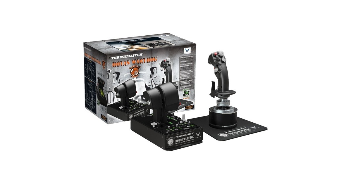 ThrustmasterHOTAS Warthog Joystick en Throttle gaming hotas  (Zwart/zilver, Pc)