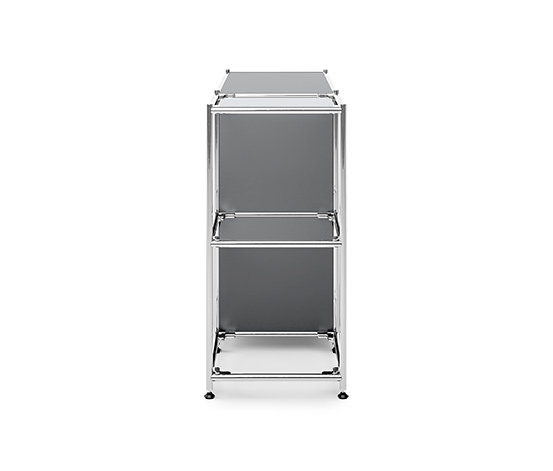 Sideboard Metall »CN3« mit 2 Klappenfächern, grau