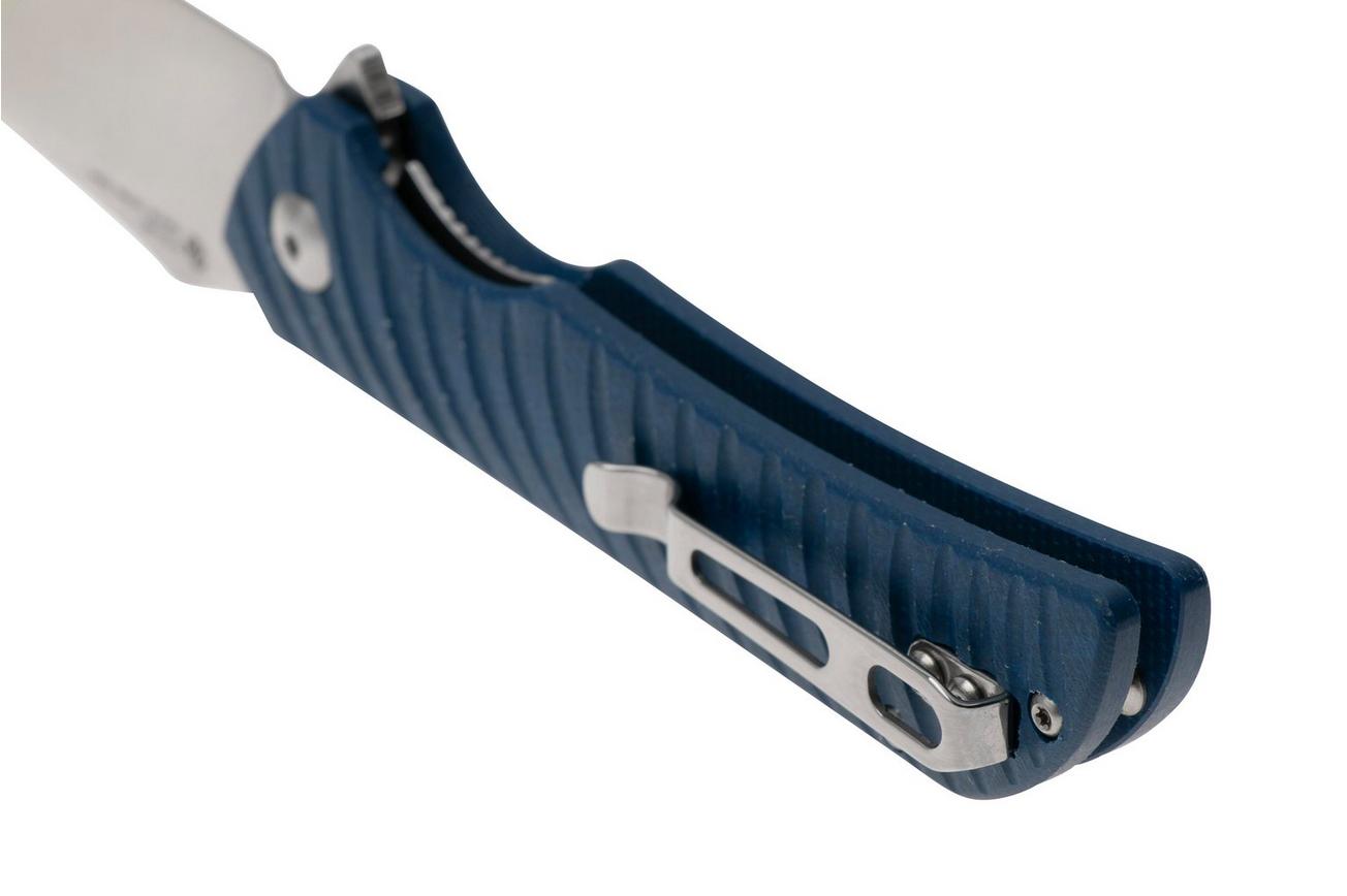 Ruike P123-ME Satin 14C28N, Blue Micarta, zakmes