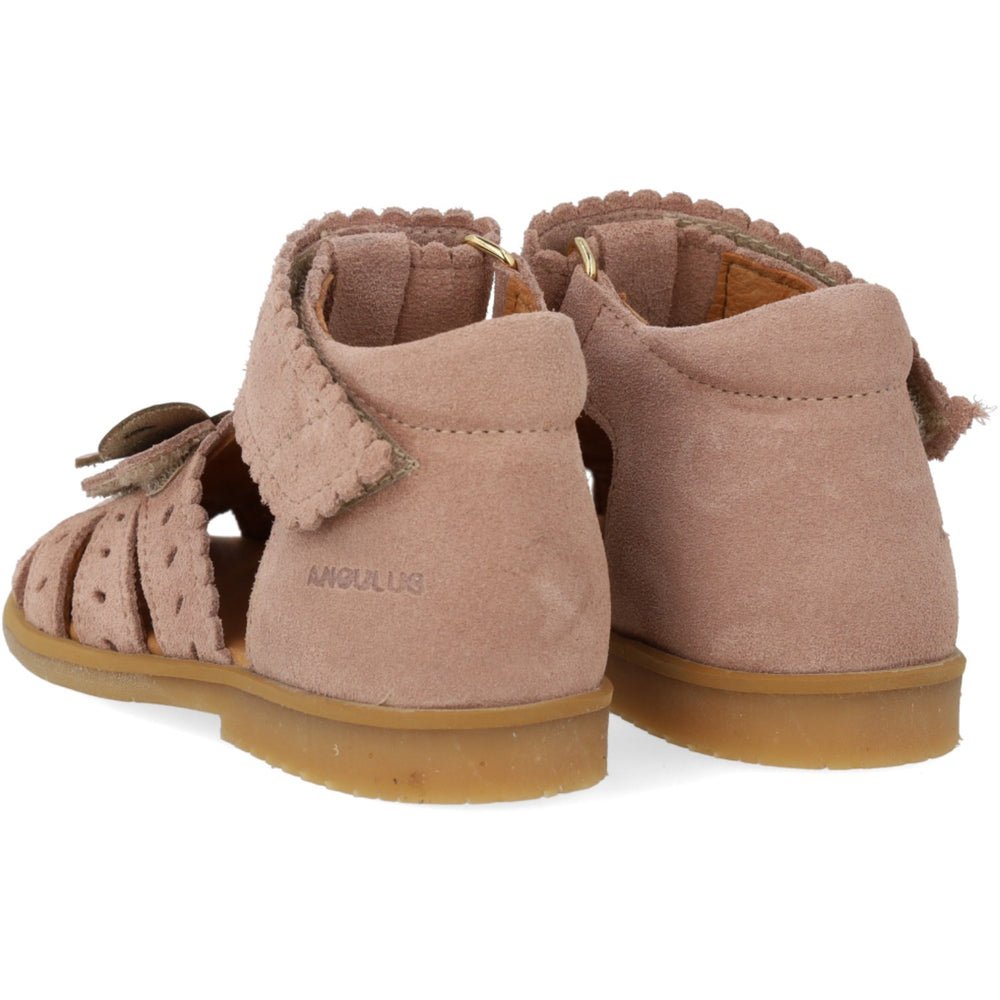 Køb Angulus Rosebud/Rose Gold Sandal Med Sommerfugl Og Dobbelt Velcro