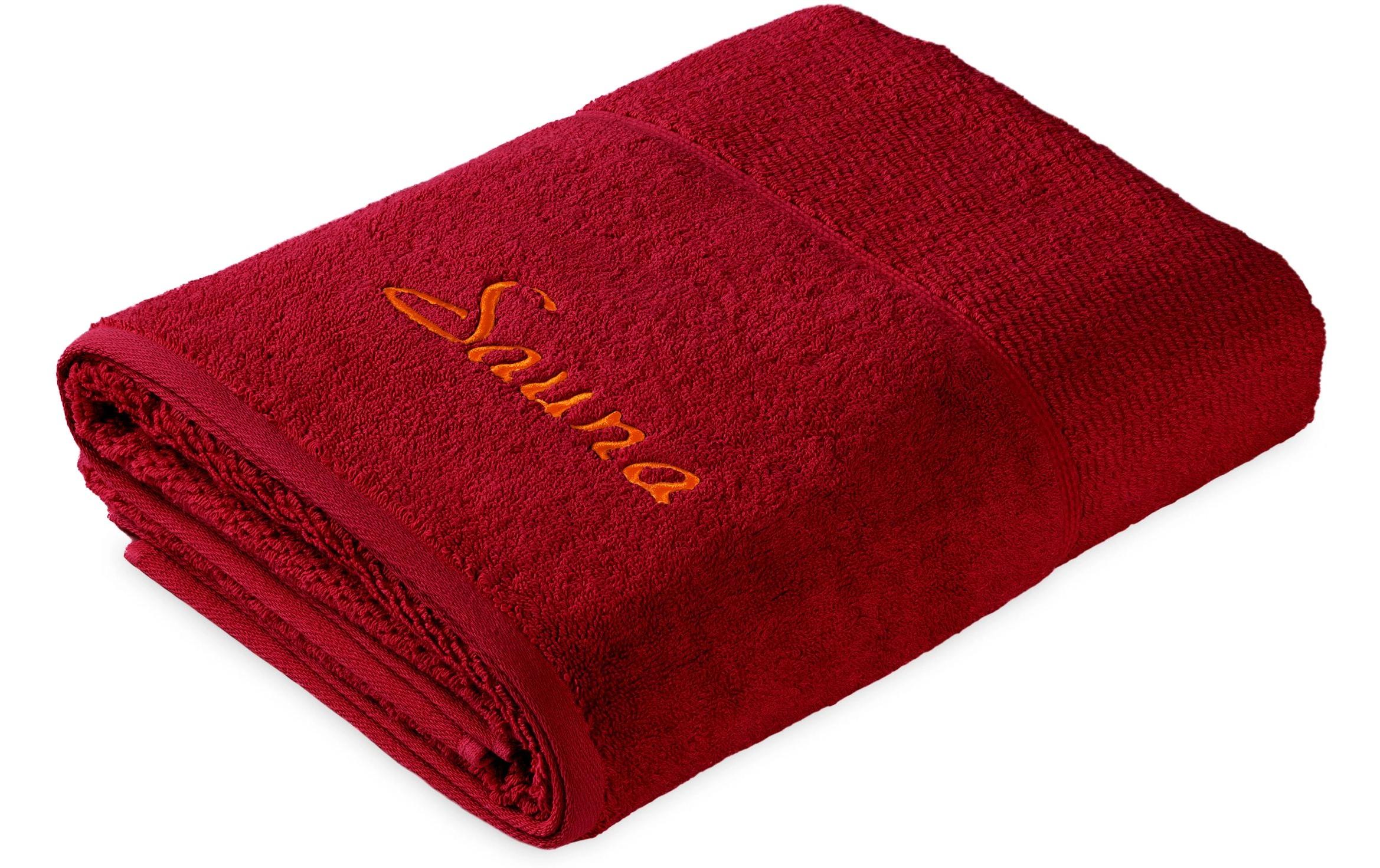 Saunatuch Pearl 80 x 200 cm, RubySaunatuch aus Baumwolle