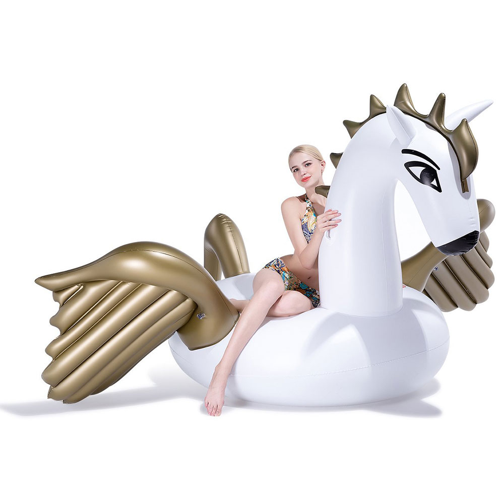 (240cm) Grosse Aufblasbare Wasser Luftmatratze Liegesofa Badeinsel - Weisser Pegasus