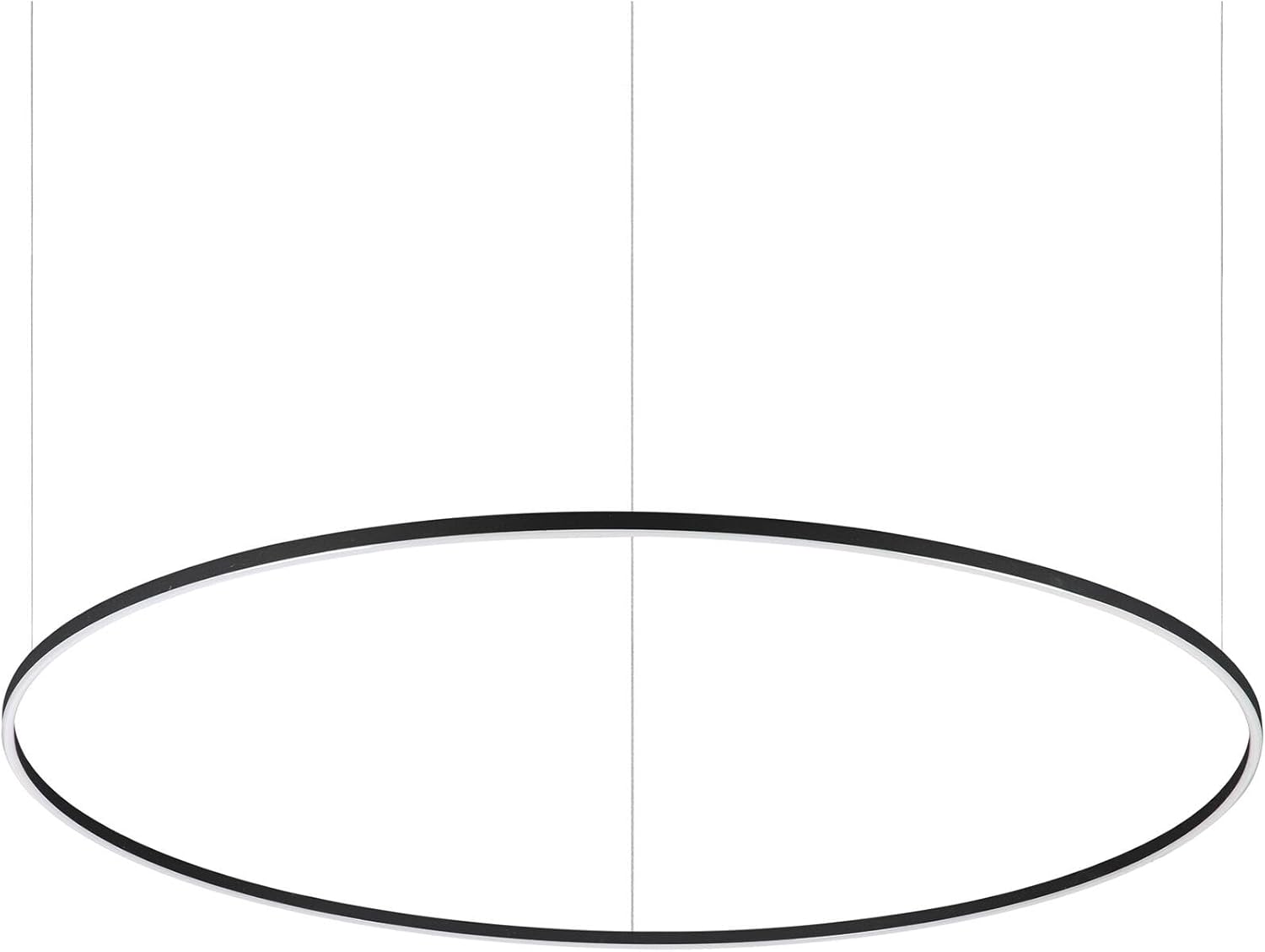 Ideal Lux ORACLE Ringintegrierte LED-Pendel-Deckenleuchte Schwarz 150cm 3000K