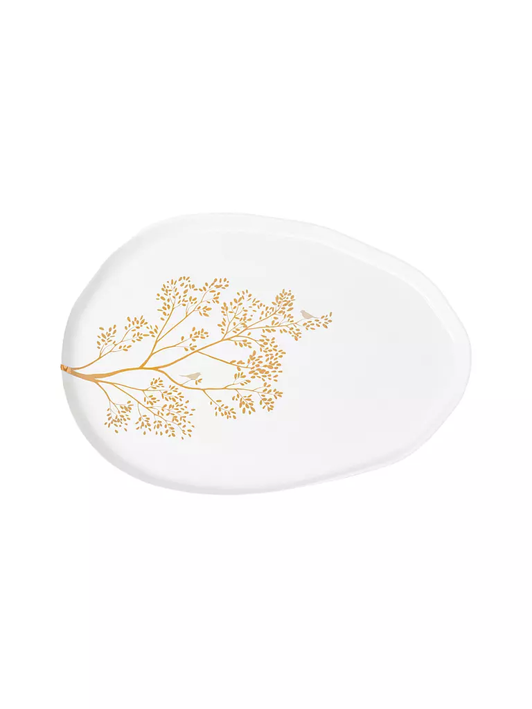 RAEDER Schale GOLDZWEIG 28,5x20cm Weiss weiss