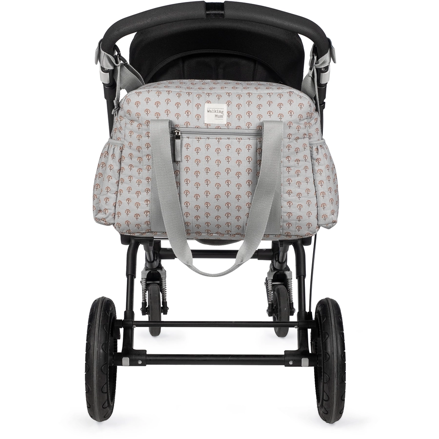 Walking Mum Wickeltasche Indian Lotus grau