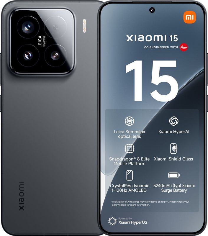 Xiaomi - 15 - Smartphone - Black - 12GB/256GB - 5G