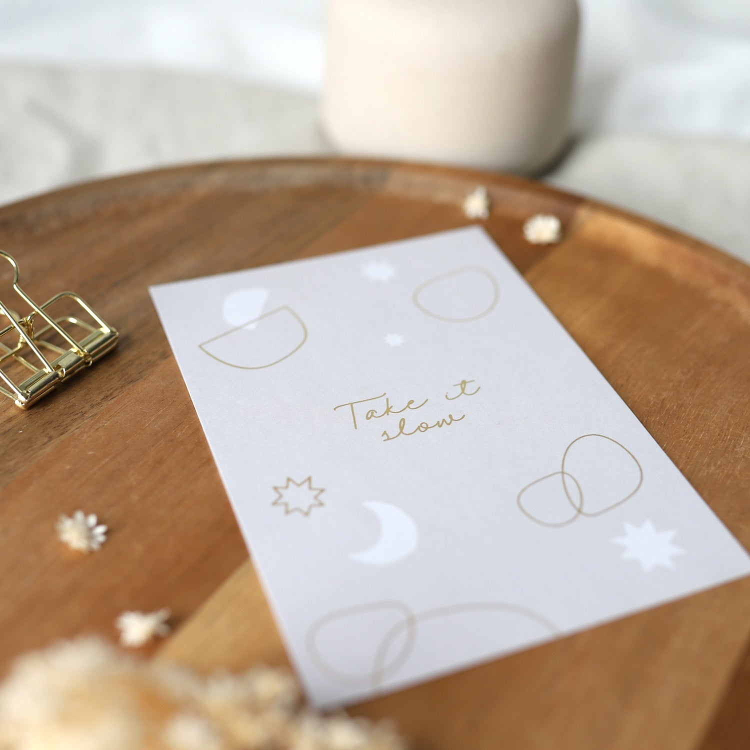 Postkarte „Take it slow
