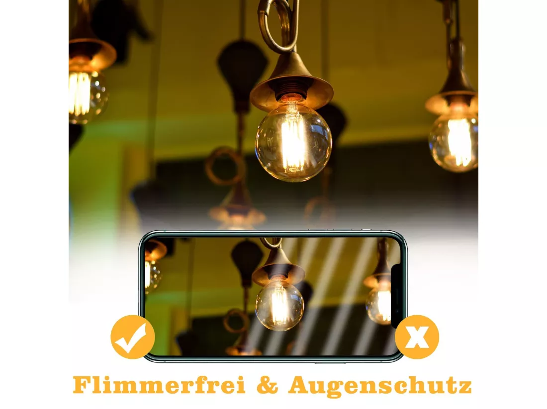 NETTLIFE Pack de 6 Ampoules LED E14 lampe vintage - G45 Rétro 2700K 4W blanc chaud