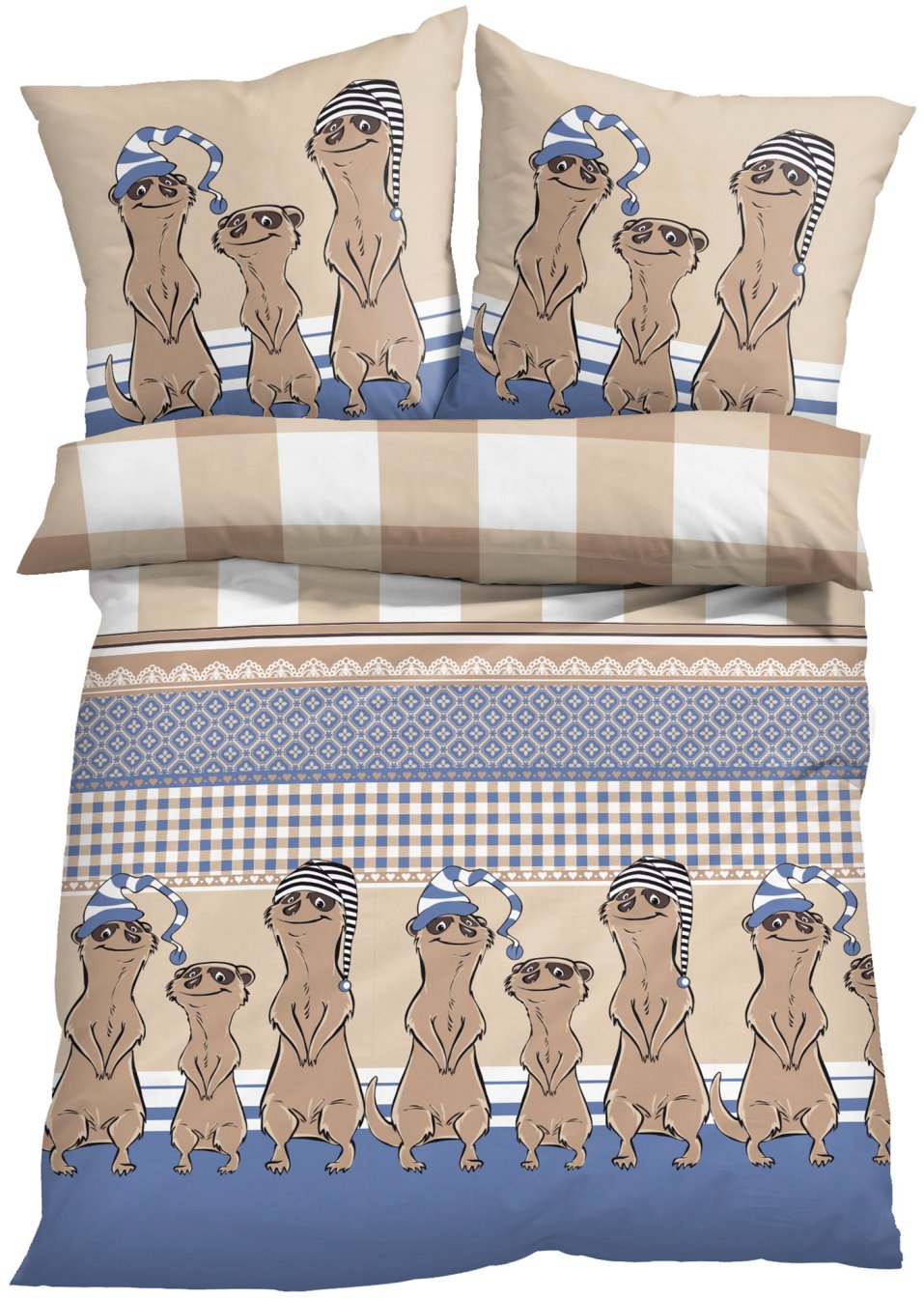 Parure de lit motif suricate