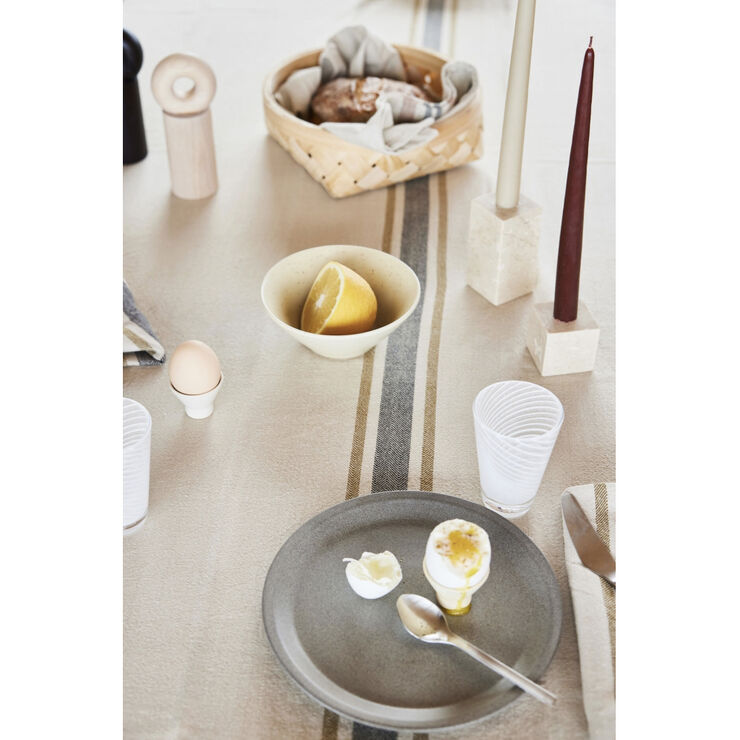 OYOY Living Design Savi Square Marble Candleholder - Low Beige