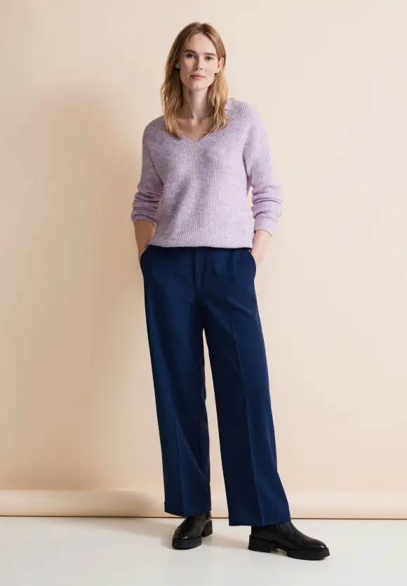 Pullover mit V-Ausschnitt - bright cozy pink