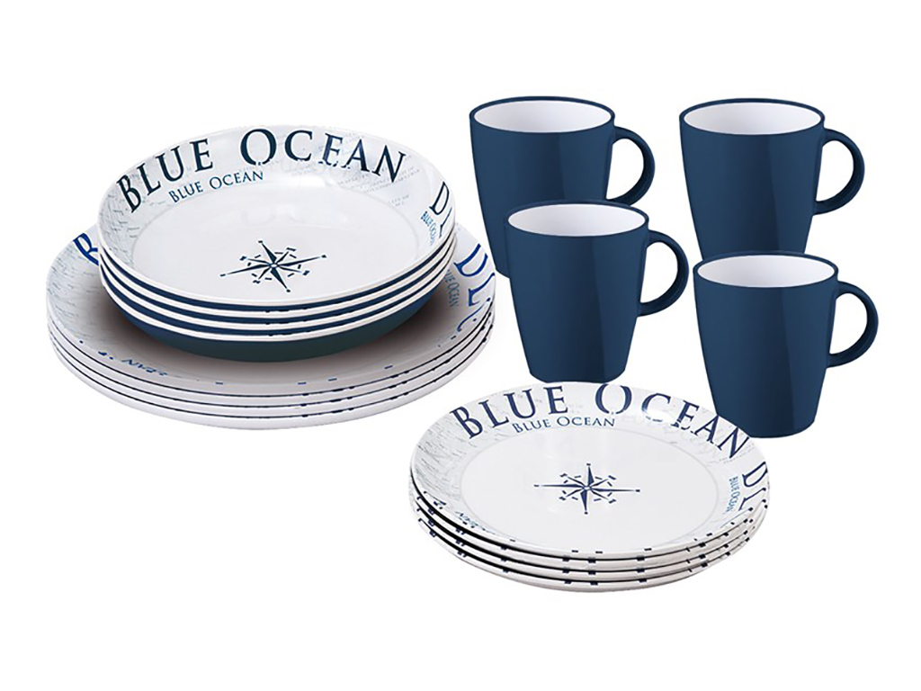 Brunner lunch Box Blue ocean 16-delig serviesset