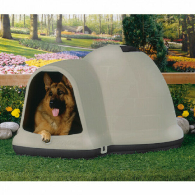 Niche plastique isolée Indigo Petmate pour chien