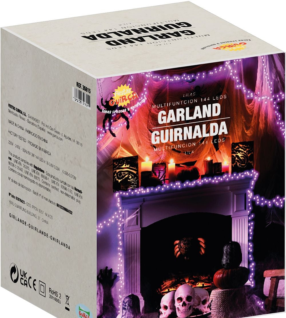 Halloween LED slinger Lila 144 lampjes