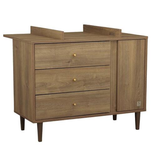 Commode 3 tiroirs + 1 porte - MOKKA - SAUTHON