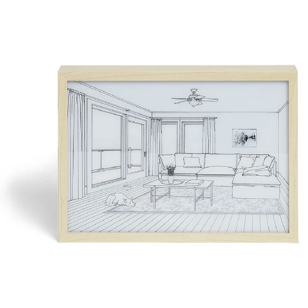 Tableau lumineux à led 3 modes d'éclairage - 32x23 cm